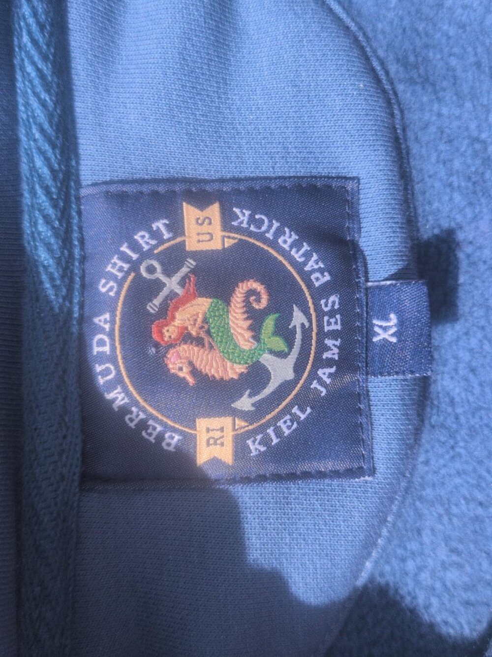Kiel James Patrick Blue Quarter Zip Sweater - Size XL - Picture 3 of 6